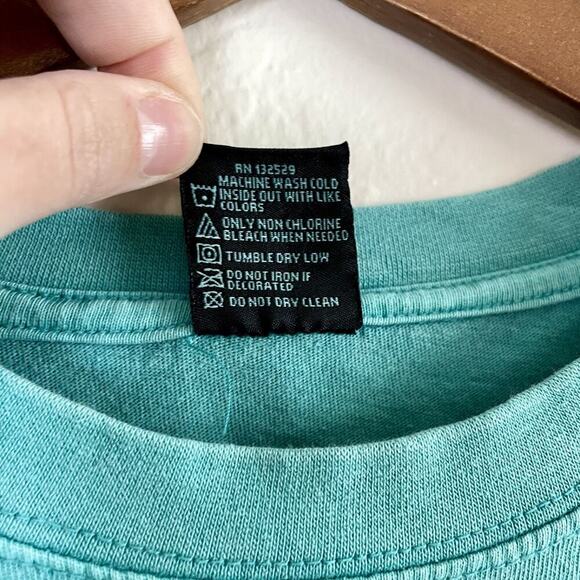 Vintage High Camp Outfitters Size Large T-Shirt - Green Lake Tahoe 100% Cotton - Picture 4 of 9